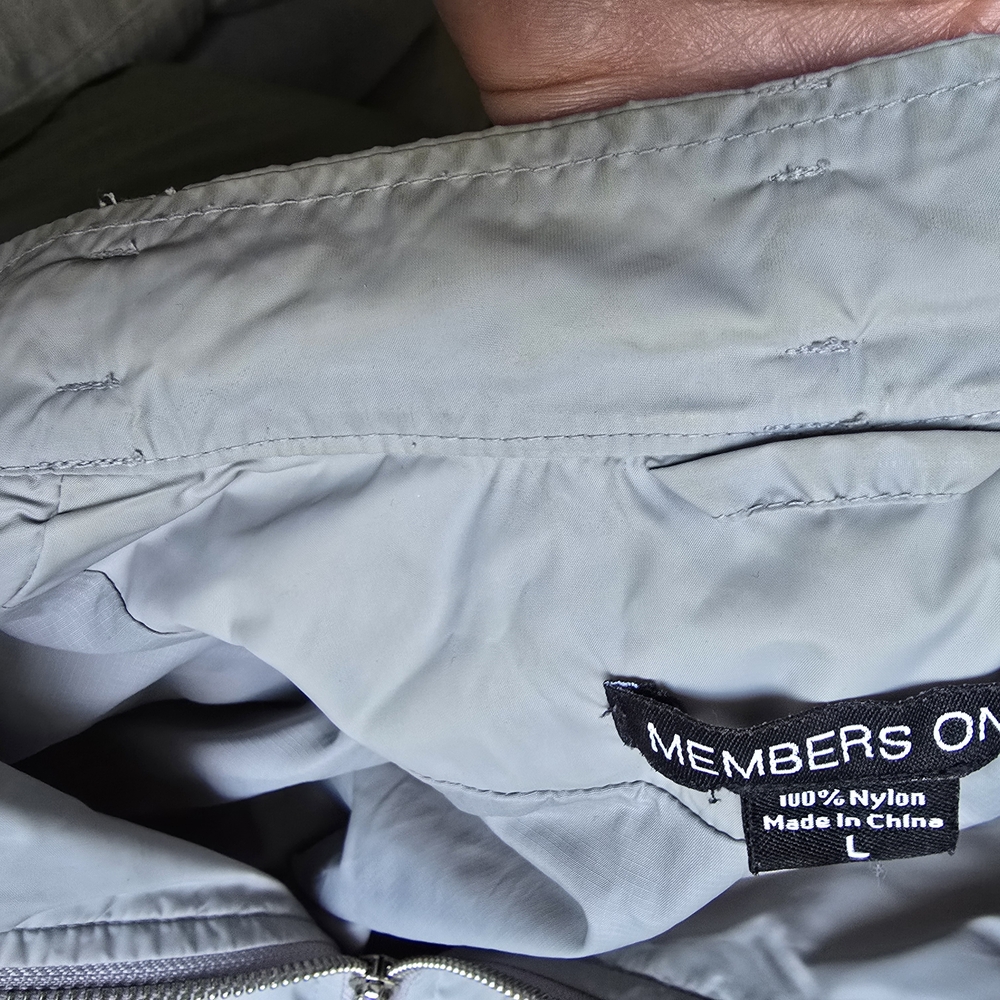 Grey Members Only Women's Windbreaker - Picture 3 of 8